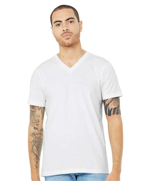 BELLA + CANVAS 3005CVC Unisex Heather CVC V-Neck Tee