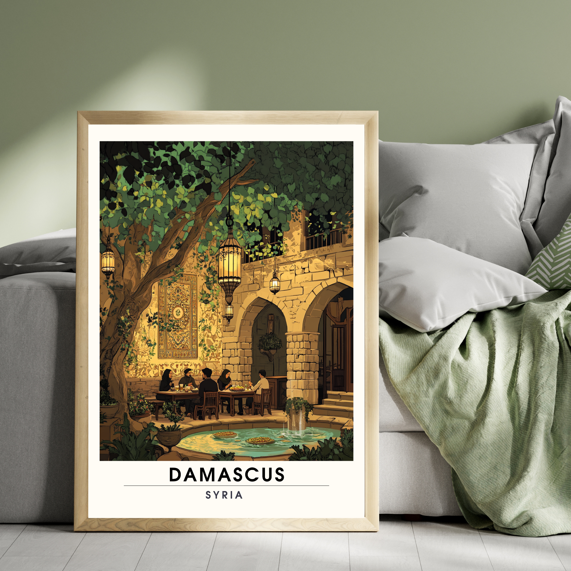 Affiche Damas | Affiche artistique Syrie | Affiche Syrie