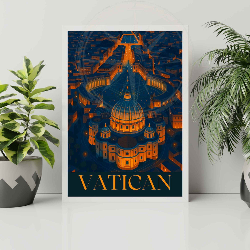 Affiche Vatican | Impression de voyage Vatican | Poster Basilique Saint-Pierre