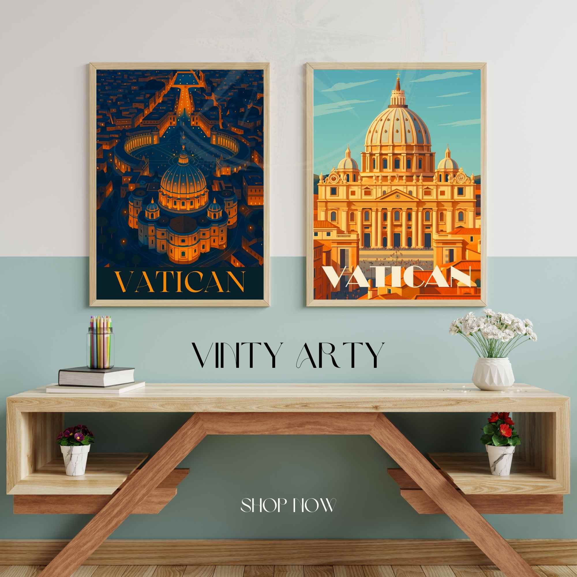 Affiche Vatican | Impression de voyage Vatican | Poster Basilique Saint-Pierre