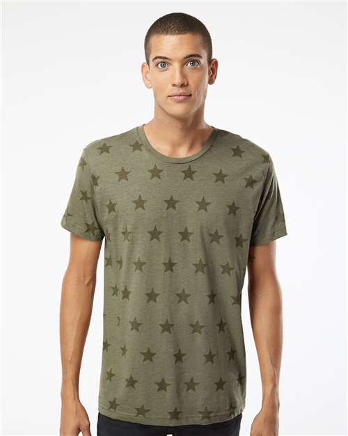 Code Five 3929 Unisex Star Print Tee
