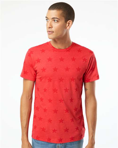 Code Five 3929 Unisex Star Print Tee