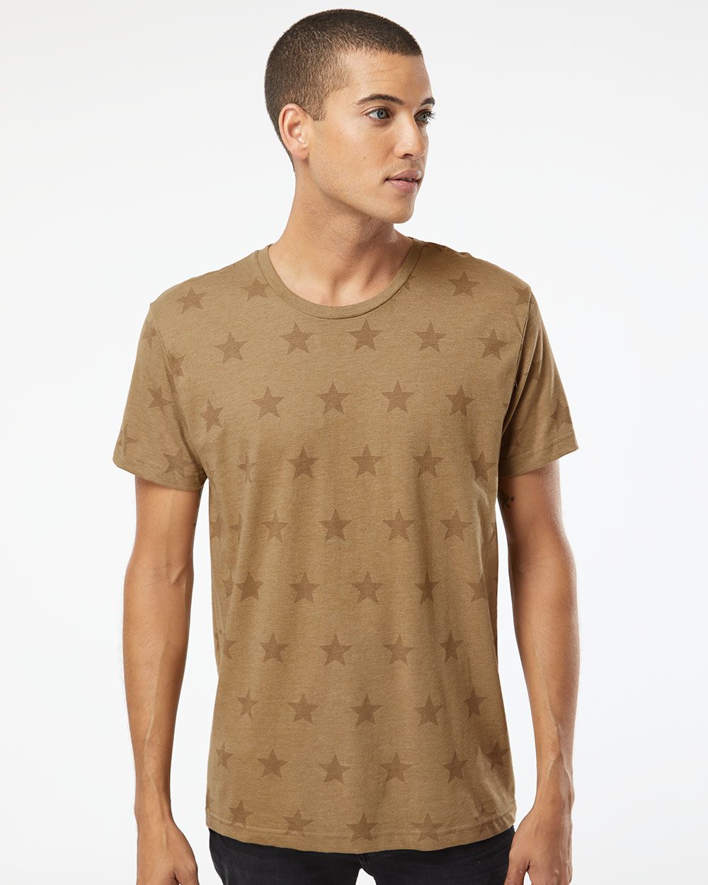 Code Five 3929 Unisex Star Print Tee