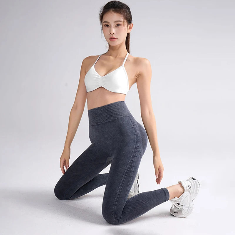 Women's Thin-Strap Halter Gym Bra - Sexy Backless Sports Bra for Yoga