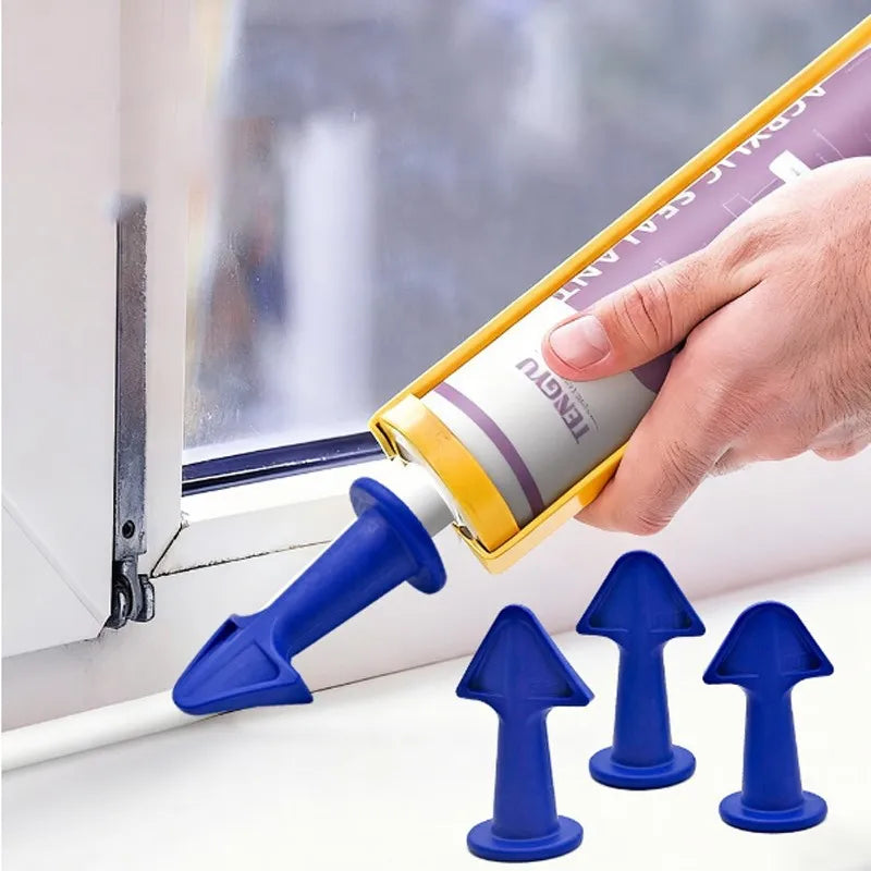 3/6pcs Caulking Nozzle Applicator Finishing Tool Spatula Plastic Glue