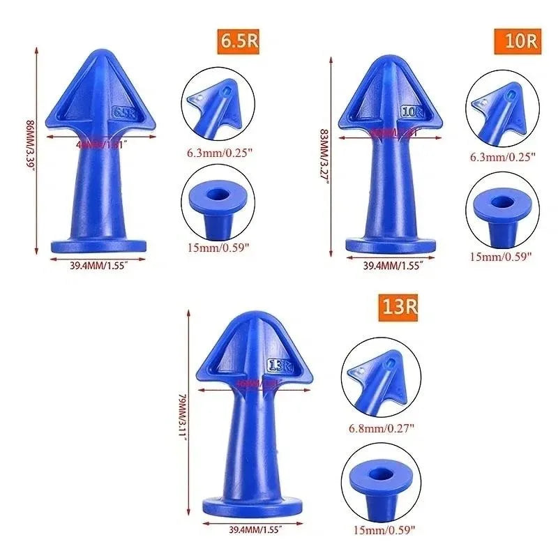 3/6pcs Caulking Nozzle Applicator Finishing Tool Spatula Plastic Glue