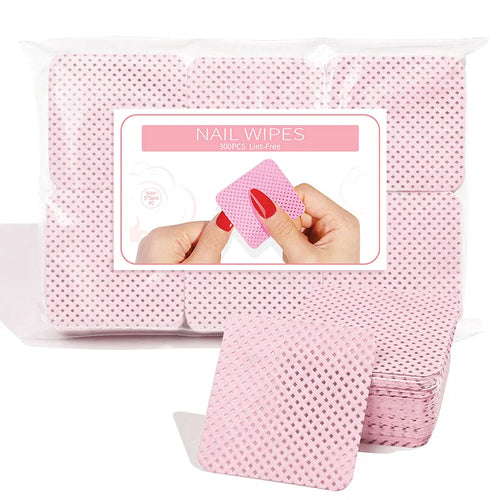 300pcs/Pack Lint-free Nail Polish Remover Napkin Colorful Cotton Wipes