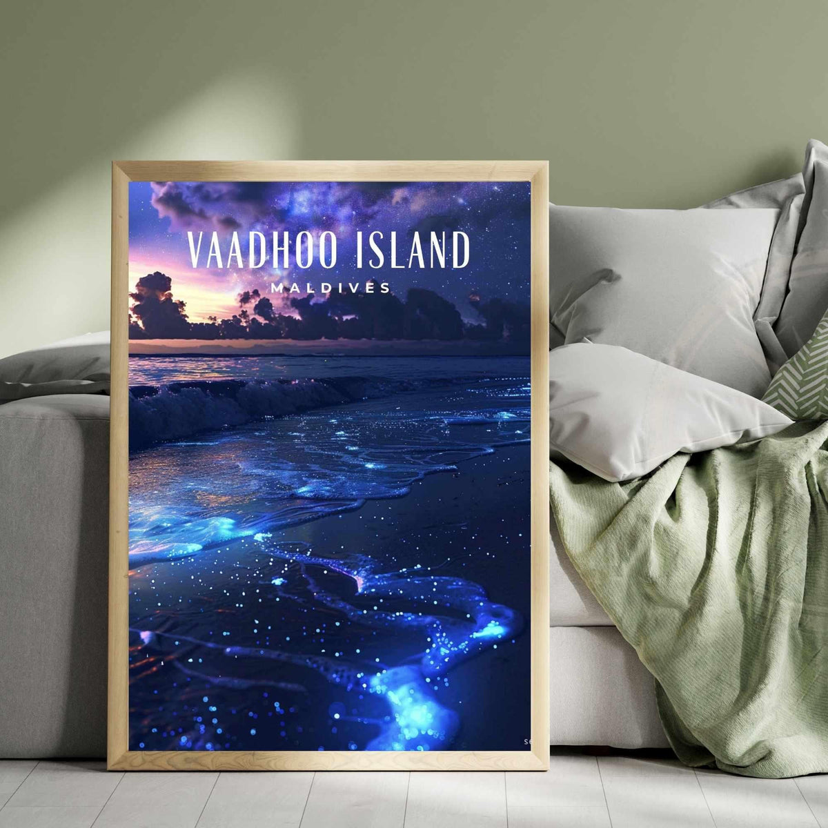 Affiche Île de Vaadhoo  | Affiche de voyage Les Maldives | Impression Île de Vaadhoo
