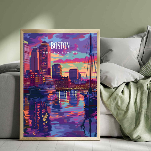 Affiche Boston, Massachusetts | Impression de voyage Boston