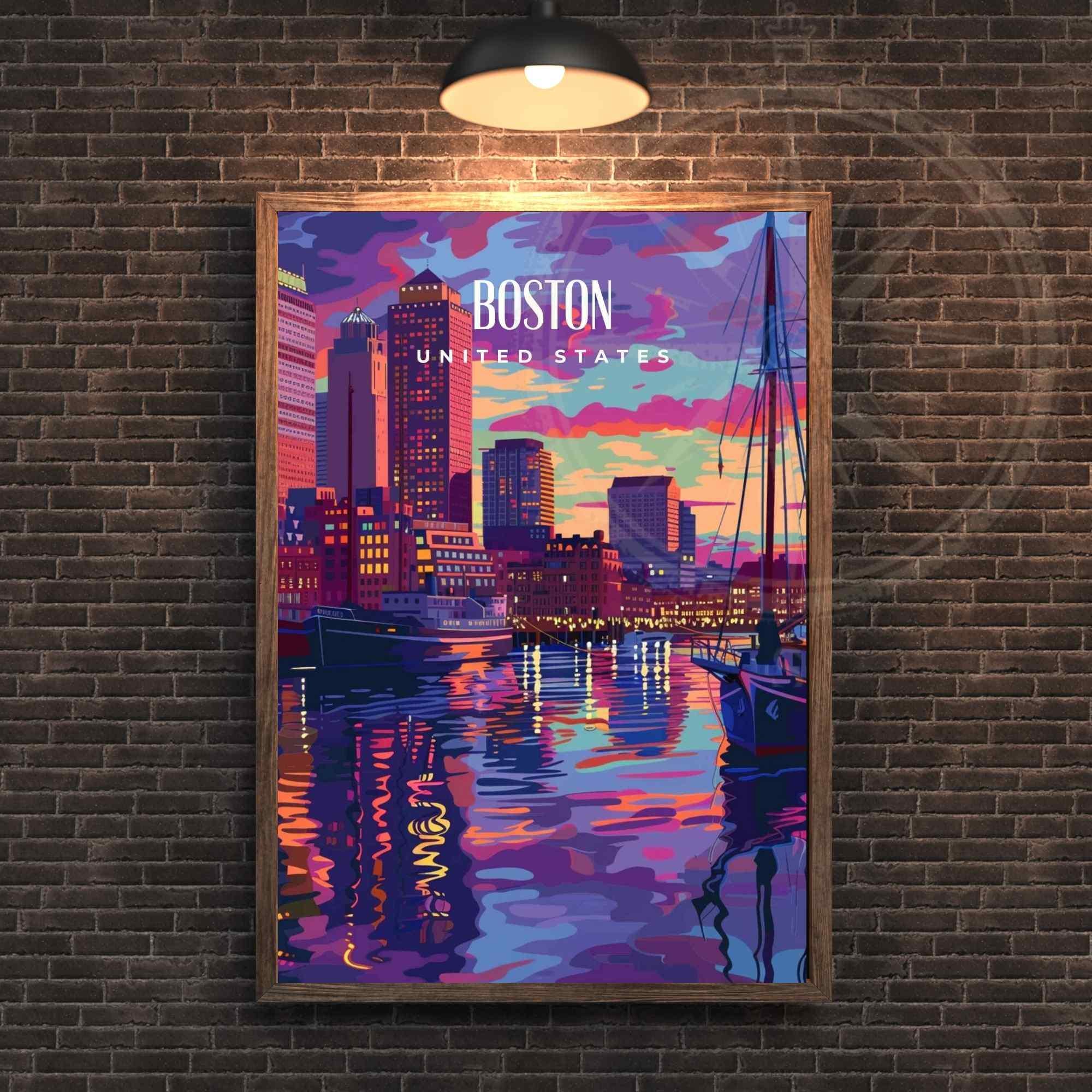Affiche Boston, Massachusetts | Impression de voyage Boston