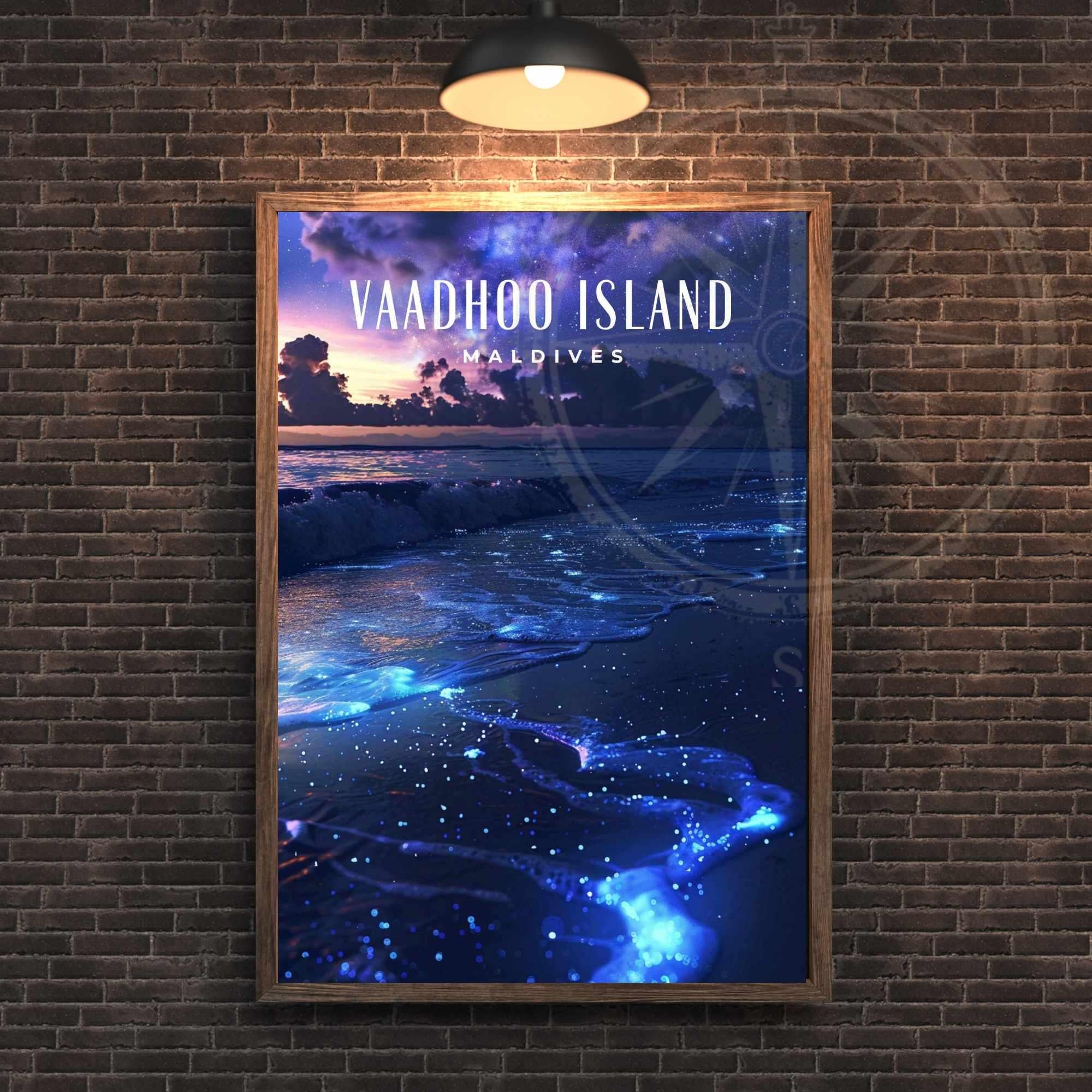 Affiche Île de Vaadhoo  | Affiche de voyage Les Maldives | Impression Île de Vaadhoo