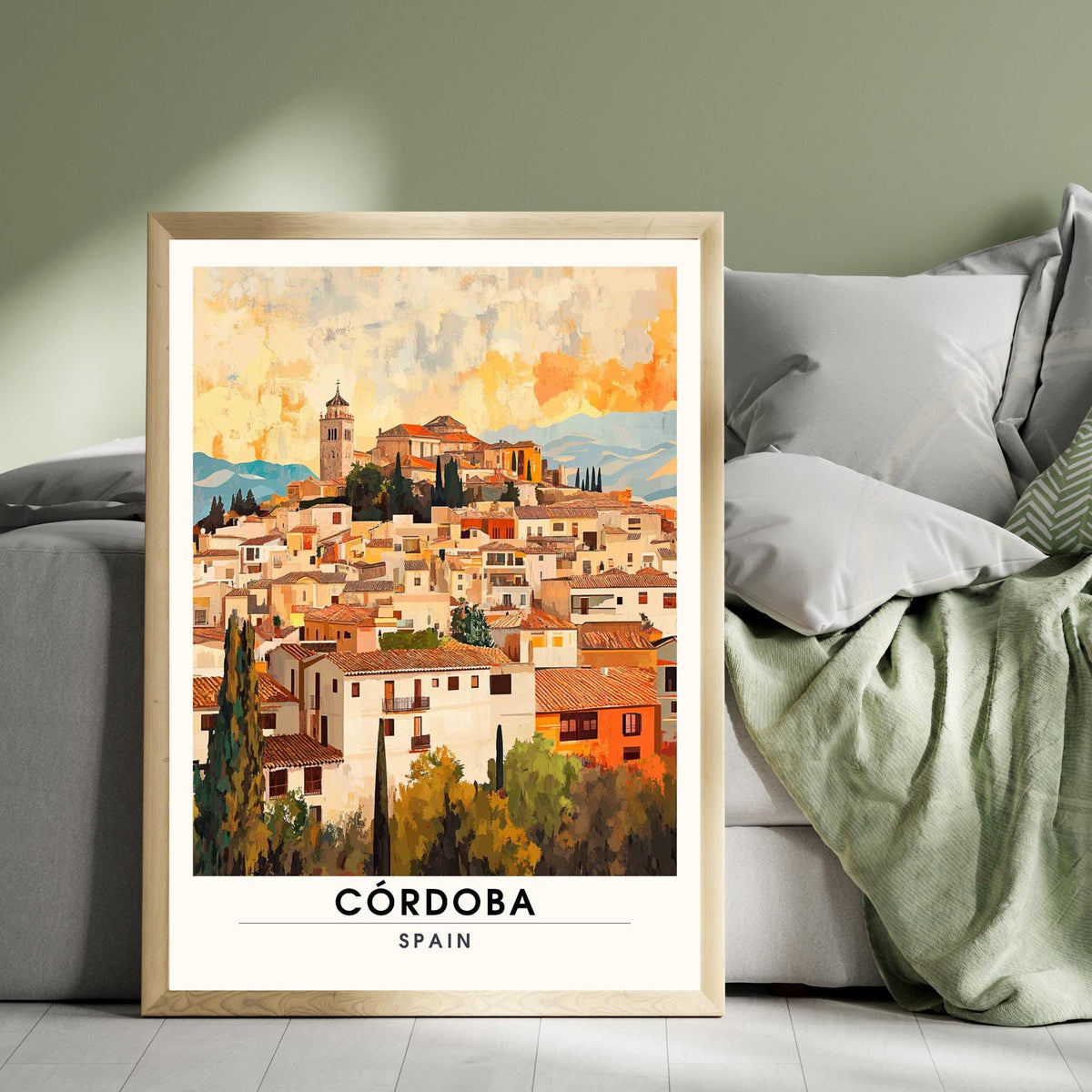 Affiche Cordoue | Impression Cordoue, Espagne | Impression de voyage Espagne - Vue de ciel