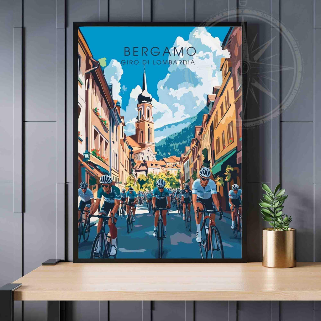 Affiche Tour de Lombardie  - Impression Tour de Lombardie, Italie - Bergame
